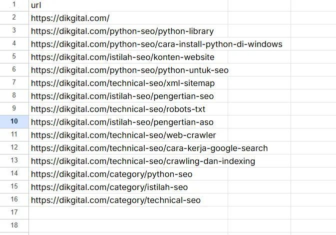 File input CSV yang harus disiapkan